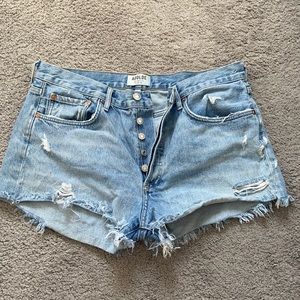 Agolde parker denim shorts